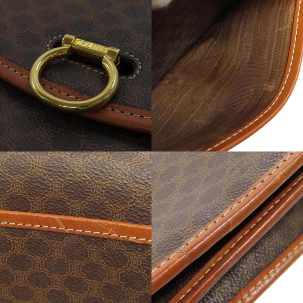 Celine Macadam Leather Brown Shoulder Bag - Picture 7 of 11